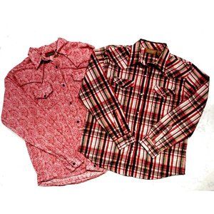 Lot Girl's WRANGLER Western Rodeo Shirts XXL/XL Pink #barbiecore